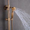 Retro Rund Duschsystem Duschset Duscharmatur Gold Bad Regendusche mit Handbrause