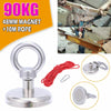 90kg-500kg Double Sided Large Powerful Neodymium Magnet Fishing & 10m Rope Set