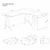 Large Corner Computer Desk A4 Filing Drawer for Home Office Piranha Regal PC 28