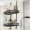 73CM Non Rust Bathroom Shower Shelf Storage Hanging Basket Caddy w/ 2 Hooks