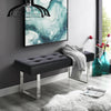 Vanity Soft Home Dining Bench Long Window Seat Chair Black Leather Lounge Stool