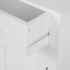 Bathroom Cabinet Cupboard Storage w/ Drawer Shelves Free Standing Unit MDF White