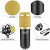 Studio Condenser Microphone Recording Broadcasting Podcast MIC W/ Stand for PC