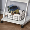 Movable Computer Desk with 4 Moving Wheels Sliding Keyboard Tray White