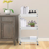 3 Tier Kitchen Folding Trolley Salon Hairdresser Storage Cart Rack Rolling Wheel