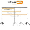 2x3M Adjustable Photography Background Support Stand Photo Backdrop Crossbar Kit