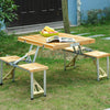 Portable Folding Camping Picnic Table Party Outdoor Garden Chair Stools Set