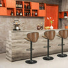 2X PU Leather Bar Stools Adjustable Height Chair Kitchen Stool Swivel Barstool