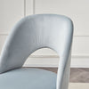 Velvet Dining Chairs Set of 2 Upholstered Seat Accent Chairs Kitchen Chairs Grey