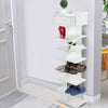 White Shoes Rack 8‑Layer Fish Bone Shoes Organizer Shelf Stand Home With Drawer