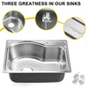 Stainless Steel Kitchen Sink Single Bowl Catering Topmount Square
