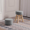 Luxury Padded Footstool Wooden Leg/No Ottoman Pouffe Stool Kids Child Chair Seat