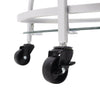 2 Tier Round Drinks Trolley Modern Glass Rack Serving Cart Kitchen Side Table