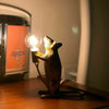 Retro Rat Table Lamp Mouse Desk Light Bedside Resin Mice Lamp & UK Plug