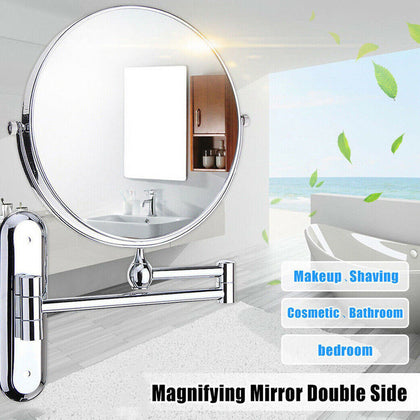 5X Magnifying Makeup Mirror Bathroom Hotel Mirror Wall Mounted Double Faces UK