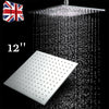 12Inch Large Square Shower Head Powerful Energy Bath Heads Chrome Water Saving