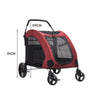 XXL Heavy Duty Dog Stroller Double Door Pet Trolley Carrier Cart Foldable Jogger