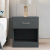 Chest Of Drawers Bedside Table Cabinet Metal Handles Bedroom Furniture Grey