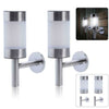 Outdoor Garden Solar Powered Outdoor Wall Lights Stainless Steel Shed Fence
