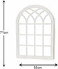 Gothic Arch Garden White Mirror Panel Rustic Wall Mounted Outdoor indoor New