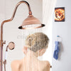 Luxury Elegant Rose Gold Round Brass Shower Spray Head 8 inch Bathroom Rainfall