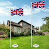 25FT Aluminium Sectional Flagpole Kit Outdoor Garden Telescopic Flag Pole + Flag