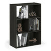 Furinno Pelli Cubic Storage Cabinet Espresso and Grey/Black
