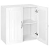 Double Door Bathroom Wall Cabinet Storage Cupboard w/3 Tiers Adjustable Shelves