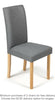Faux Leather Dining Chairs Black Brown Cream Grey or White With Oak Stain Legs