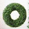 38cm Large Artificial Boxwood Grass Leaf Wreath Garland Hanging Door Garden Home