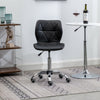 2x Cushioned Computer Desk Office Chair Chrome Legs Lift Swivel Adjustable Small
