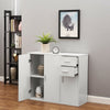 Modern White Sideboard Cabinet Cupboard Storage Furniture With Drawers & Doors