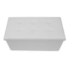 GREY LINEN FOLDING STORAGE OTTOMAN POUFFE SEAT FOOT STOOL HOME STORAGE BOX UK