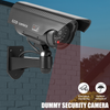 2PCS Dummy CCTV Security Camera Flashing LED Indoor/Outdoor Surveillance Black