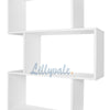 Wood Bookcase Bookshelf S Shape 6 Tier Shelves Free Standing Shelving Storage