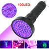 Portable UV LED Flashlight Ultra Bright 100LEDs Violet Torch Blacklight Lamp UK