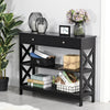 Console Table Sofa Desk w/ Shelves Drawers for Living Room Entryway Bedroom