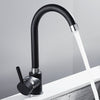 Modern Kitchen Taps Single Lever Tap Mixer Basin Mono Black Swivel Spout Faucet