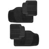 4 Pcs Heavy Duty Universal Black Rubber Car Mat Set Kit Non Slip Grip Van Mats