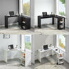 Computer Desk L-shaped Home Office Desks Shelf Large PC Workstation Corner Table