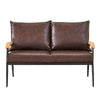 1/2/3 Seater Faux Leather Sofa Armchairs Couches Livingroom Black Brown Modern