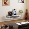 120CM 140CM Floating Wall Mounted TV Cabinet Narrow Floating Shelf TV Unit Stand