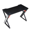 Gaming Desk LED Racing Table Headphone Hook Home Office Computer Desk BlacK