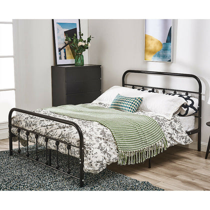Panana HOSPITAL STYLE 3FT 4FT 4FT6 SINGLE DOUBLE METAL BEDS W/HIGH HEADBOARD