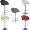 Chrome Metal Base & Gas Lift Faux Leather Kitchen Breakfast Bar Stool Swivel