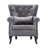 Occasional Chesterfield Tub Chair Upholstered Wing Backed Armchair Lounge Fabric