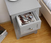 Bedside Table with Drawer and Shelf Cabinet Storage Unit - 28 x 31 x 45cm