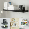 Portable Floating Wall Shelves Storage Display Shelf Black /White MDF Wall Mount