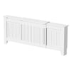 Radiator Cover Wall Cabinet Adjustable MDF Wood White Vertical Style Modern