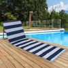 Foldable Sun Lounger Mat Padded Backrest Portable Lightweight Relaxer Outdoor